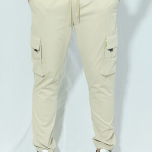Men's Beige Cargo Jogger Pants – Utility Style & Comfort